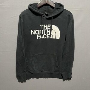 The North Face Hoodie Mens XL Black Pullover Fleece Logo Graphic Sweatshirt